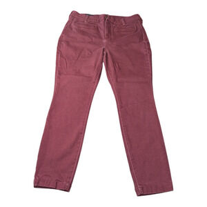 Women's NYDJ Ami Skinny Lift x Tuck Burgundy Pants Size 10